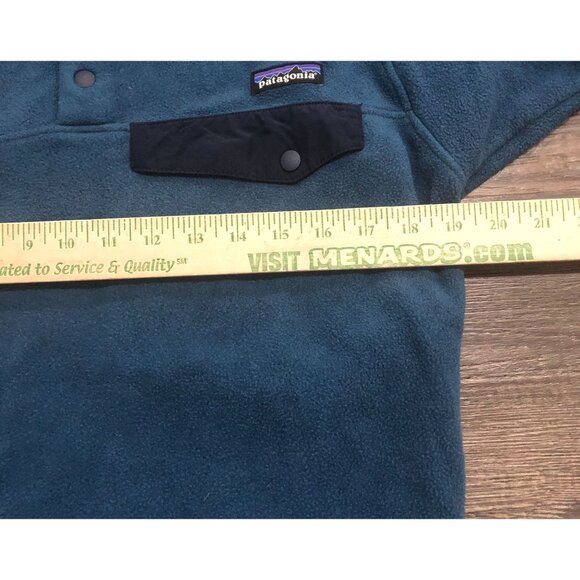Patagonia Mens Small Blue Synchilla Pullover Jacket Lake Forest Lacrosse - Picture 4 of 5